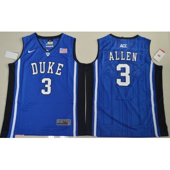 Men's Duke Blue Devils #3 Garyson Allen Blue College Basketball Nike Swingman Stitched NCAA Jersey