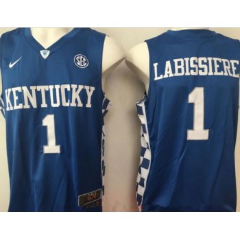 Men's Kentucky Wildcats #1 Skal Labissiere Royal Blue College Basketball 2017 Nike Swingman Stitched NCAA Jersey