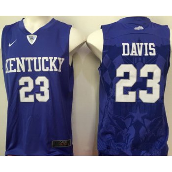 Men's Kentucky Wildcats #23 Anthony Davis Royal Blue College Basketball Stitched NCAA 2016 Nike Swingman Jersey