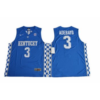 Men's Kentucky Wildcats #3 Edrice Adebayo Royal Blue College Basketball 2017 Nike Swingman Stitched NCAA Jersey