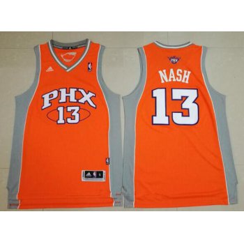 Men's Phoenix Suns #13 Steve Nash Orange Stitched NBA Adidas Revolution 30 Swingman Jersey