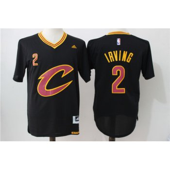 Men's Cleveland Cavaliers #2 Kyrie Irving Revolution 30 Swingman 2016 New Black Short-Sleeved Jersey