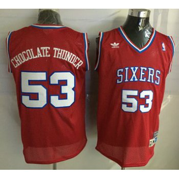 Philadelphia 76ers #53 Chocolate Thunder Nickname Red Soul Swingman Jersey