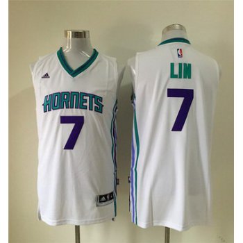 Men's Charlotte Hornets #7 Jeremy Lin Revolution 30 Swingman 2015 New White Jersey