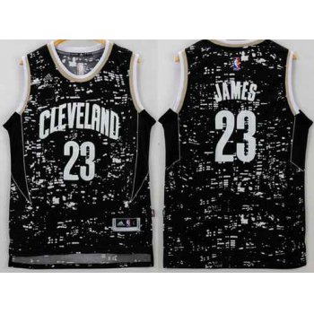 Men's Cleveland Cavaliers #23 LeBron James Adidas 2015 Urban Luminous Swingman Jersey