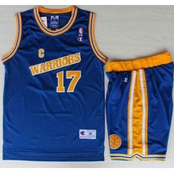 Golden State Warriors #17 Chris Mullin Blue Hardwood Classics NBA Jerseys Shorts Suits