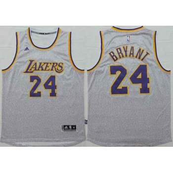 Men's Los Angeles Lakers #24 Kobe Bryant Revolution 30 Swingman 2014 New Gray Jersey