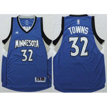 Men's Minnesota Timberwolves #32 Karl-Anthony Towns Revolution 30 Swingman 2015 Draft New Blue Jersey