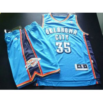 NOklahoma City Thunder 35 Kevin Durant blue Basketball Suit
