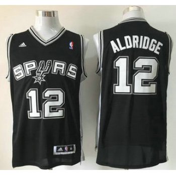 San Antonio Spurs #12 LaMarcus Aldridge Revolution 30 Swingman Black Jersey