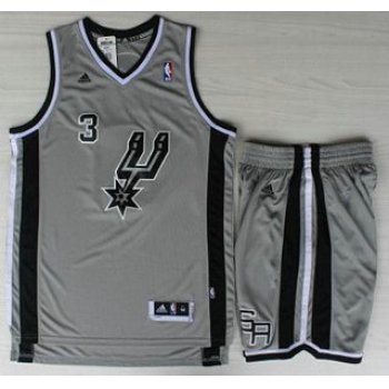San Antonio Spurs #3 Marco Belinelli Grey Revolution 30 Swingman NBA Jersey Short Suits