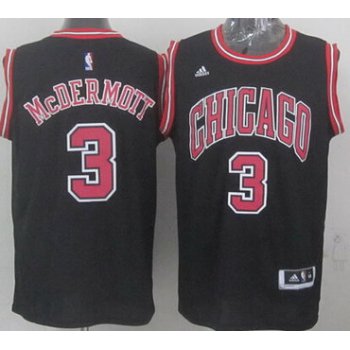 Chicago Bulls #3 Doug McDermott Revolution 30 Swingman 2014 New Black Jersey
