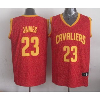 Cleveland Cavaliers #23 LeBron James Red Leopard Print Fashion Jersey