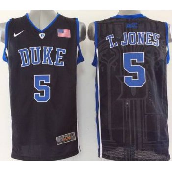 Duke Blue Devils #5 Tyus Jones Black Jersey
