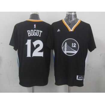 Golden State Warriors #12 Andrew Bogut Revolution 30 Swingman 2014 New Black Short-Sleeved Jersey