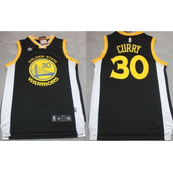 Golden State Warriors #30 Stephen Curry Hardwood Classic Swingman Black Jersey