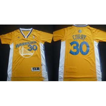 Golden State Warriors #30 Stephen Curry Revolution 30 Swingman Yellow Short-Sleeved Jersey