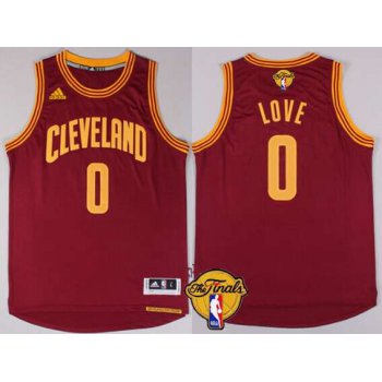 Men's Cleveland Cavaliers #0 Kevin Love 2015 The Finals New Red Jersey
