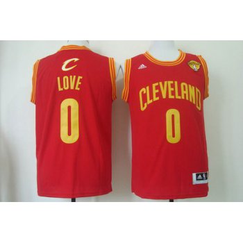 Men's Cleveland Cavaliers #0 Kevin Love 2015 The Finals Red Jersey
