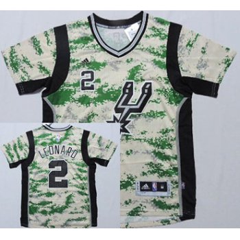 San Antonio Spurs #2 Kawhi Leonard Revolution 30 Swingman 2014 New Camo Short-Sleeved Jersey