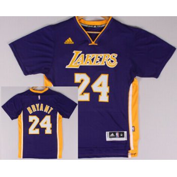 Los Angeles Lakers #24 Kobe Bryant Revolution 30 Swingman 2014 New Purple Short-Sleeved Jersey