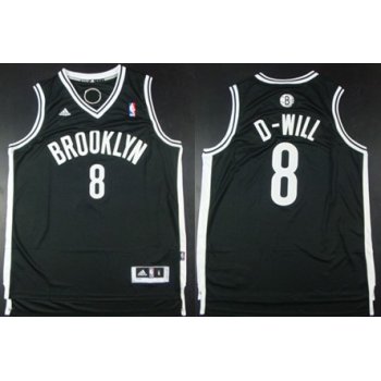Brooklyn Nets #8 D-Will Black Nickname Revolution 30 Swingman Black Jersey