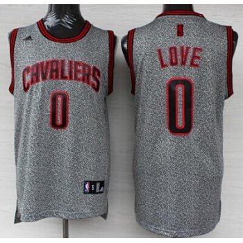 Cleveland Cavaliers #0 Kevin Love Gray Static Fashion Jersey