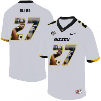 Missouri Tigers 27 Brock Olivo White Nike Fashion College Football Jersey