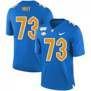 Pittsburgh Panthers 73 Mark May Blue 150th Anniversary Patch Nike College Football Jersey