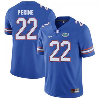 Florida Gators Royal Blue #22 Lamical Perine Football Player Performance Jersey