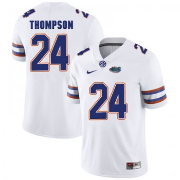 Florida Gators White #24 Mark Thompson Football Player Performance Jersey