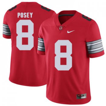 Ohio State Buckeyes 8 DeVier Posey Red 2018 Spring Game College Football Limited Jersey