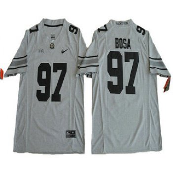 Men's Ohio State Buckeyes #97 Joey Bosa Gridiron Gray II Limited Stitched College Football Nike NCAA Jersey