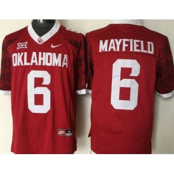 Men's Oklahoma Sooners #6 Baker Mayfield Red 2016 College Football Nike Jersey