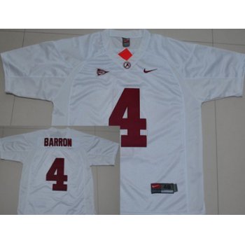 Alabama Crimson Tide #4 Mark Barron White Jersey