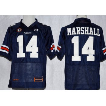 Auburn Tigers #14 Nick Marshall Navy Blue Jersey