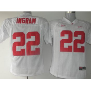 Alabama Crimson Tide #22 Ingram White Jersey