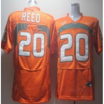 Miami Hurricanes #20 Reed Orange Jersey