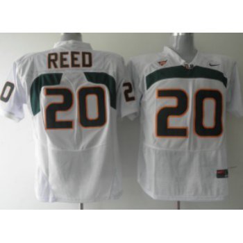 Miami Hurricanes #20 Reed White Jersey