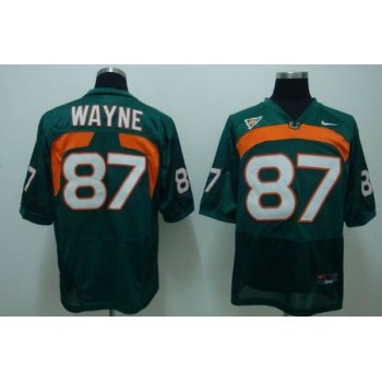 Miami Hurricanes #87 Wayne Green Jersey