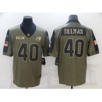 Men's Arizona Cardinals #40 Pat Tillman Nike Olive 2021 Salute To Service Retired Player Limited Jersey