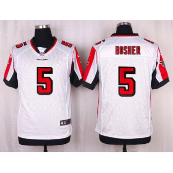Men's Atlanta Falcons #5 Matt Bosher White Road NFL Nike Elite Jersey