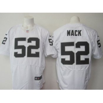 Men's Oakland Raiders #52 Khalil Mack White Road 2015 NFL Nike Elite Jersey