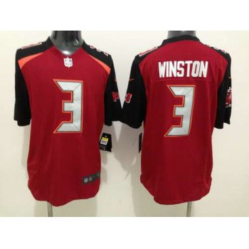 Men's Tampa Bay Buccaneers #3 Jameis Winston 2015 NFL Draft 1st Overall Pick Nike Red Game Jersey