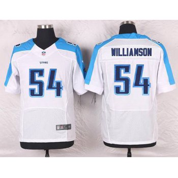 Men's Tennessee Titans #54 Avery Williamson White Road NFL Nike Elite Jersey