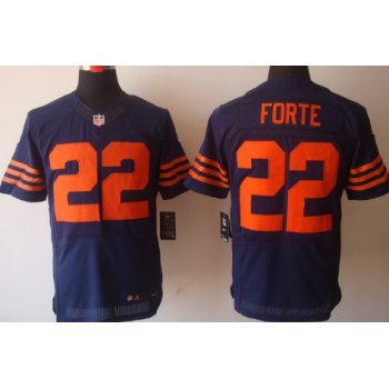 Nike Chicago Bears #22 Matt Forte Blue With Orange Elite Jersey