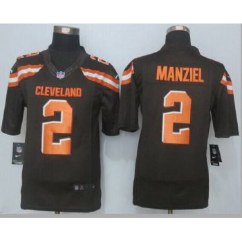 Nike Cleveland Browns #2 Johnny Manziel 2015 Brown Limited Jersey
