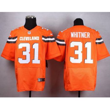 Nike Cleveland Browns #31 Donte Whitner 2015 Orange Elite Jersey