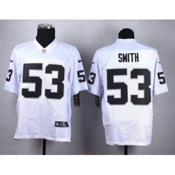 Nike Oakland Raiders #53 Malcolm Smith White Elite Jersey