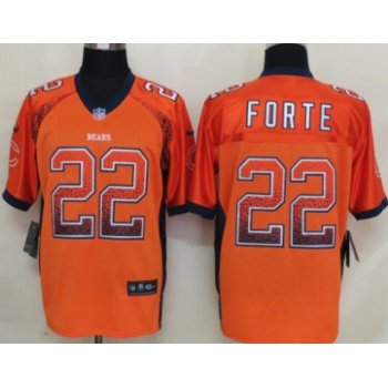 Nike Chicago Bears #22 Matt Forte Drift Fashion Orange Elite Jersey